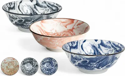 Produktbild von Japan-Bowls ASIATICA | Drachengott Edition, Porzellan-Schalen, 20,5 cm