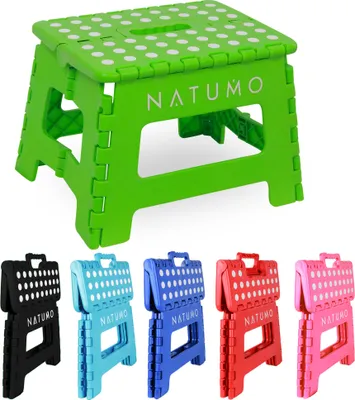 Produktbild von NATUMO® Premium Tritthocker Klapphocker 150kg - Faltbar Küchenhocker Klapptritt Bad-Hocker Klappbar - Grün