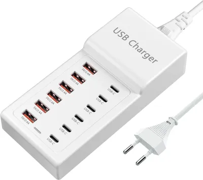Obrázek produktu pro Nabíječka USB s 12 porty (6 USB-C a 6 USB-A), víceportová USB nabíječka