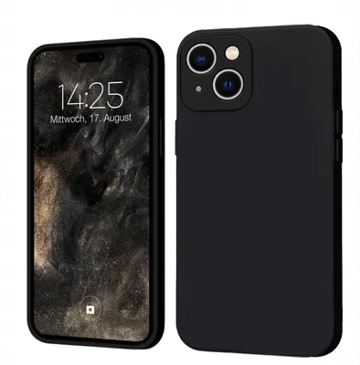 Produktbild von Hülle für iPhone 15 Case Cover Bumper Silikon Softgrip Schutzhülle Farbe: Schwarz