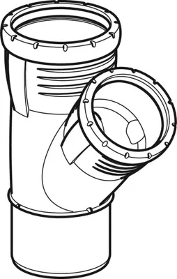 Produktbild von Geberit GE Silent-Pro, Abzweig, 45°, d110/75 mm, 1 Stk.