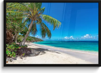 Produktbild von MuchoWow® MuchoWow® Gerahmtes Poster Strand - Meer - Tropisch 90x60 cm - Poster mit zchwarzem Bilderrahmen - Fotorahmen - Foto-Plakat