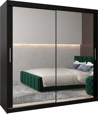 Produktbild von Kleiderschrank, Schiebetürenschrank Schlafzimmer, Schrank mit Spiegel TOKYO 3 200 cm