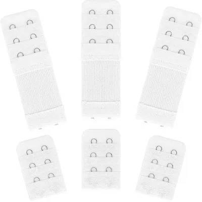 Produktbild von Gesichtsverlängerung für BH - 6 Stück - Elastische Verlängerung - 2/3/4 Haken - Weiches Polyester - 15x14x1.5cm