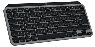 Produktbild von Logitech MX Keys Mini For Mac, Kabellos, Bluetooth, Scherenschalter, AZERTY, LED, Schwarz, Grau
