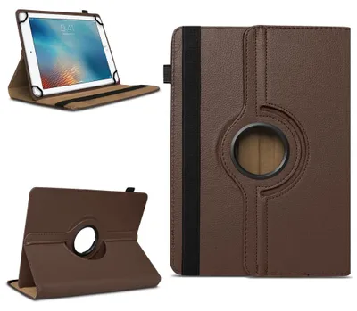Produktbild von Tablet Hülle für Apple iPad 2017 2018 2019 2020 Tasche Schutzhülle Case DrehbarFarben:Braun