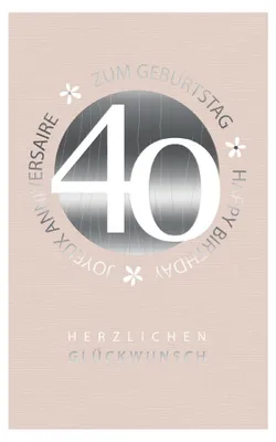 Produktbild von SUSY CARD Geburtstagskarte "Blümchen" - 40. Geburtstag