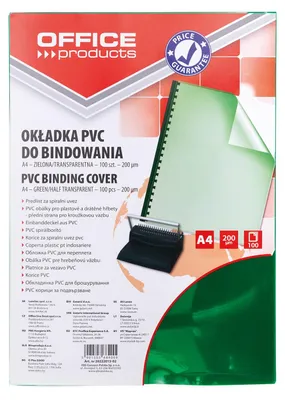 Image de Fournitures de bureau 20222015-02 : Feuilles de couverture pour reliure / 100 pièces / Vert