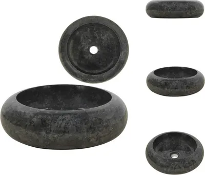 Produktbild von vidaXL Waschbecken 40x12 cm Marmor Schwarz -  Badezimmer-Waschbecken
