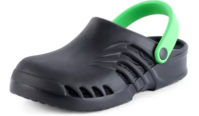 Produktbild von Ladeheid Damen und Herren leichte Eva Clogs Gartenclogs Gartenschuhe LADW010 (Schwarz, 41)