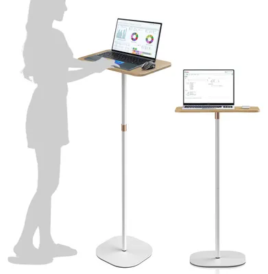 Höhenverstellbarer Schreibtisch, 46-120 cm, weiß, mobil, für Laptop
