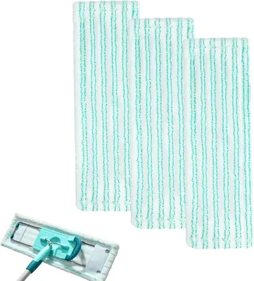 Imagen del producto de Paquete de 3 fundas de microfibra para mopas, ideales para limpiar suelos y perfectas para la cocina