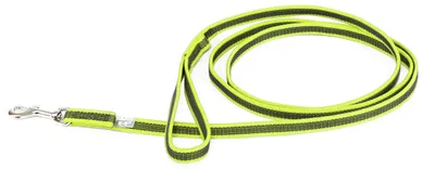 Produktbild von IDC Color & Gray gumierte Leine, 14 mm x 2 m mit Schlaufe, Neon-Grau