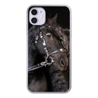 Produktbild von MuchoWow® Handyhülle Schutzhülle Hülle für iPhone 11 Pferd - Halfter - Mähne Silikon Softcase Handy Hülle - Handytasche