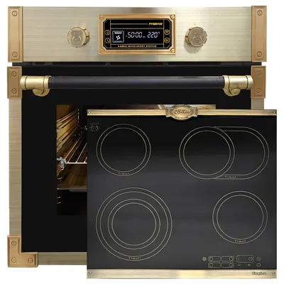 Produktbild von Kaiser Herd Set EH 6427 AD Retro Pyrolyse Einbau Backofen 73L 60 cm +KCT 6185 Em Exklusives Autarkers High Light Glaskeramik Kochfeld 60cm