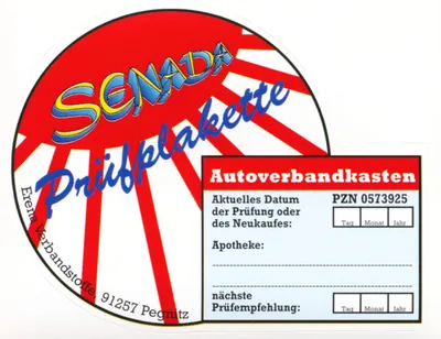 Produktbild von Senada Plakette Autoverbandkasten, 10 St BEU