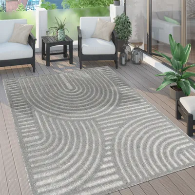 Produktbild von Outdoor Teppich wetterfest Boho & Skandi 3D-Optik für Terrasse, Balkon & Garten Grösse 200x280 cm