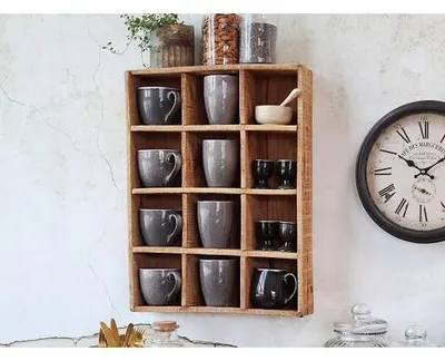 Obrázek produktu pro Dřevěná tácka/regál s 12 přihrádkami