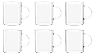 6er-Set Theegläser 400 ml, Borosilikatglas, mikrowellengeeignet