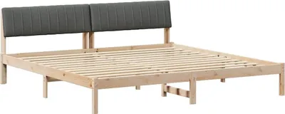 Obrázek produktu pro vidaXL Rám postele hnědý a tmavě šedý 200 x 200 cm z masivního borovicového dřeva
