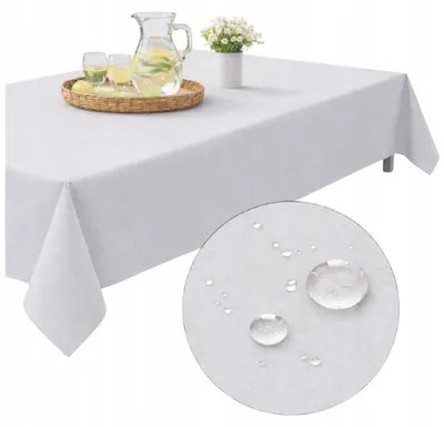Produktbild von Wasserdichte Gartentischdecke 155 x 200 cm für Tisch, Terrasse oder Balkon, hellgrau