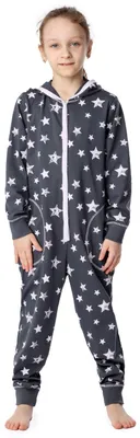 Image de Merry Style Pyjama fille Pyjama à capuche MS10-223 (Gris Rose Etoilé, 134-140)