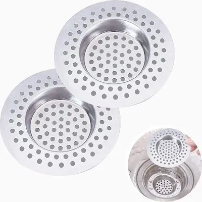Produktbild von Edelstahl Abfluss-Sieb, 2-teilig, Haarfilter, Abflussstöpsel