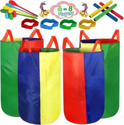 Productafbeelding van Outdoor spelletjes - Tuinspellen voor kinderen en volwassenen - 4-in-1 kinderverjaardagsspelletjes - Zakspringzakken