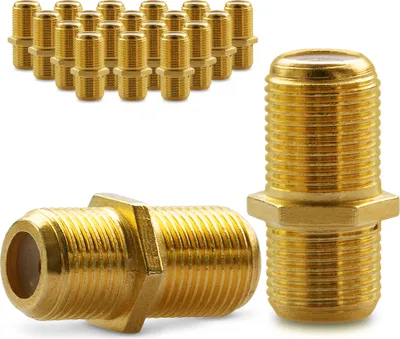 Produktbild von Sat F-Stecker Kupplung Verbinder Buchse 20x Vergoldet TV Antennen Koaxialkabel