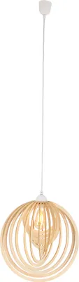 Produktbild von Näve Leuchten Pendelleuchte "ARMELLA" Ø: 40 cm natur Pendelleuchte "ARMELLA" Ø: 40 cm natur Pendelleuchten - Pendelleuchte "ARMELLA" D: 40 cm, Hängelampe im Scandi Style, aus Holz und Kunststoff in natur, 145 cm hoch, Ø 40 cm, E27-Fassung