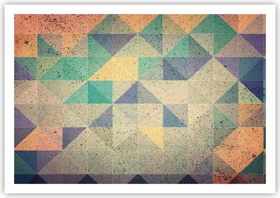 Produktbild von Poster - Poster ohne Rahmen - Abstraktion Dreieck Muster - 100x70 cm - Wand Bild - Wanddeko - Wandbilder - Kunstposter - Wandposter - Bilder - Kunstdruck - Wanddekoration - Wandbild - P2XAA100x70-4287