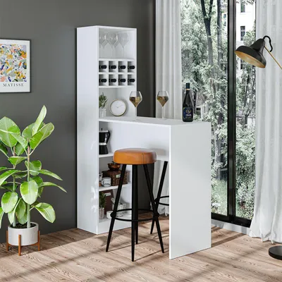 Produktbild von Roomart DUBLIN Bartisch 120 cm breit, Weiß