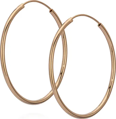 Produktbild von Paar Creole Ohrringe Vergoldet Ohrschmuck Ohrhänger 40mm 7411