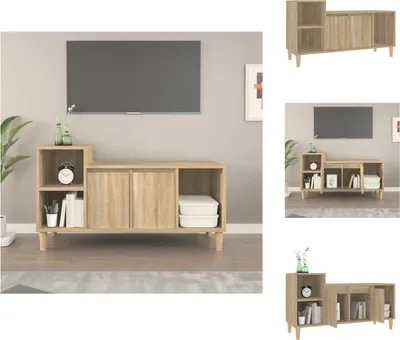 Immagine prodotto di mobile TV vidaXL rovere Sonoma 100x35x55 cm materiale a base di legno - Mobili TV