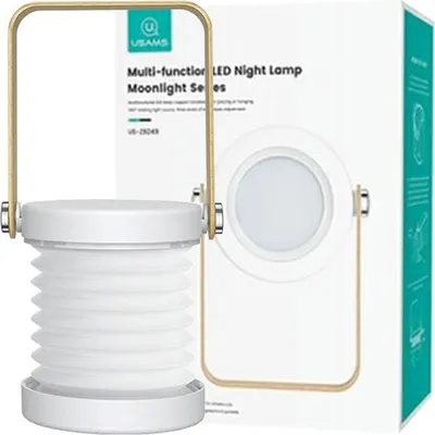Zdjęcie produktu dla USAMS Wielofunkcyjna nocna lampka LEDbiały/white ZB249YH01 (US-ZB249)