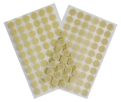 Produktbild von 60 Klettpunkte 15mm Klettband-Punkte Klebepunkte Klettverschluss selbstklebend