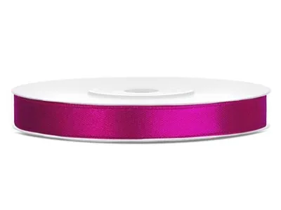 Image de Ruban de satin, fuchsia, 6 mm x 25 m