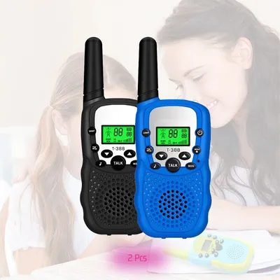 Produktbild von Kinder Walkie Talkie 2PCS Outdoor Remote Control Interaktives Spielzeug mit Hintergrundbeleuchtung LCD-Taschenlampe Urlaub Geschenk für Jungen und Mädchen