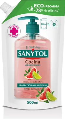 Obrázok produktu pre Mydlo na ruky Sanytol 500 ml Antibakteriálne kuchynské mydlo