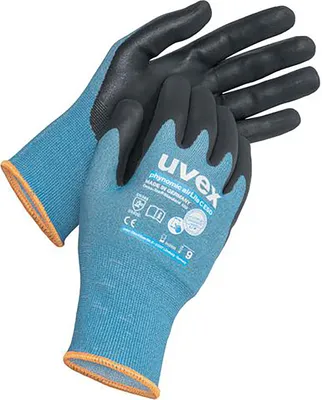 Produktbild von uvex Schutzhandschuh phynomic airLite C ESD blau, schwarz Gr. 11