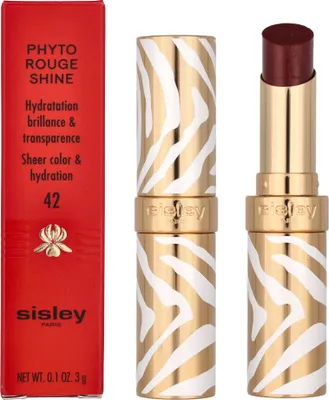 A red box and two lipsticks with a zebra pattern are displayed against a white background.