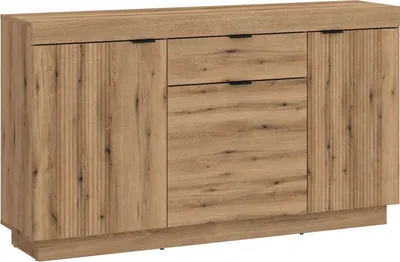 Produktbild von Sideboard - 146 x 86 cm - 3 Türen - 1 Schublade -  Evoke Eiche Nachbildung