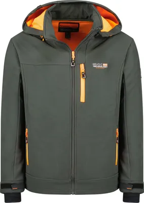 Produktbild von Geographical Norway Herren Softshell Übergangsjacke Model: Rumba, Farbe: Grau/Orange, Größe L