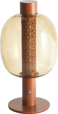 Produktbild von BELIANI Kabellose Tischlampe Braun Metall Wiederaufladbar Akku Touch Funktion LED Dimmer Dimmfunktion USB Kabel Tischleuchte Modernes Design