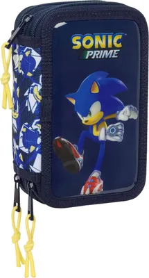 Produktbild von Sonic Prime - Mäppchen Federmappe, 37 Teile, 3-fach gefüllt