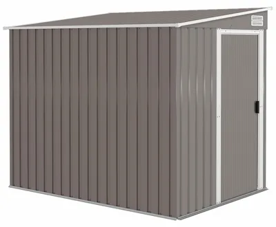 Produktbild von Metallischer Geräteschuppen – Gartenschuppen – Werkzeugschuppen – Fahrradabstellraum – Aufbewahrungsbox – Hellgrau – 2,81 m²