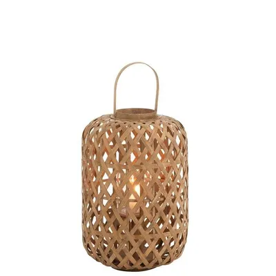 Image de J-Line Lanterne Garden Bambou Naturel Small