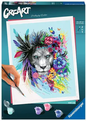 Obrázok produktu pre Ravensburger Maľovanie podľa čísel 20130 - Boho Lion - od 12 rokov