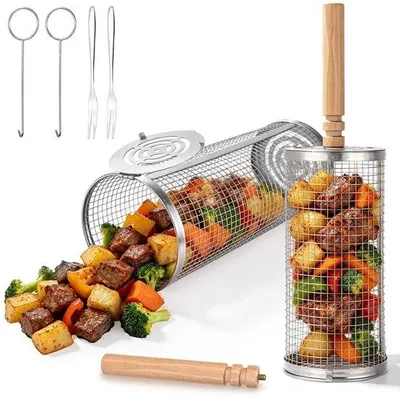 Zdjęcie produktu dla SolidKees - Koszury do grillowania ze stali nierdzewnej do warzyw i mięsa