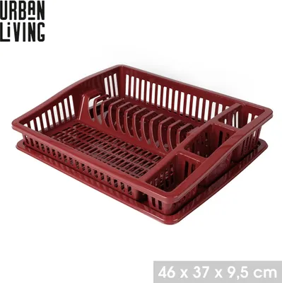 Produktbild von Urban Living Abtropfgitter 46 x 37 x 9,5 cm Geschirrablage 43223 Rot